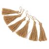 6Pcs Natural Jute Tassels Simple Rustic Style Natural Jute Widely Used Bookmark Tassels for Jewelry