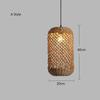 Retro Bamboo Woven Pendant Lamp Rattan Woven Room Dining Japanese Bamboo Art Lantern Tea House Lighting Fixtures