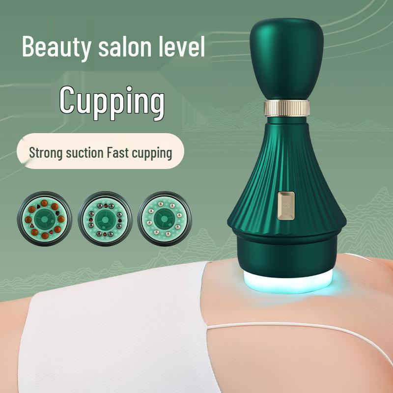Portable Heated Electric Cupping Device for Full-Body Therapy, Meridian Brushing, and Gua Sha Scraping