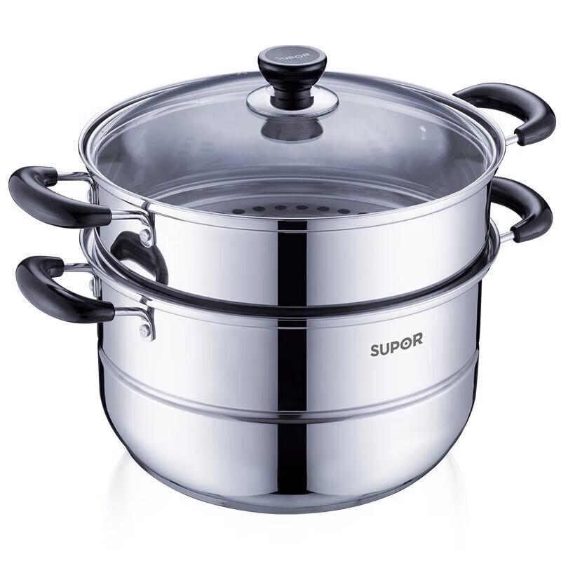 SUPOR 304 Stainless Steel Double-Layer Steamer Pot
