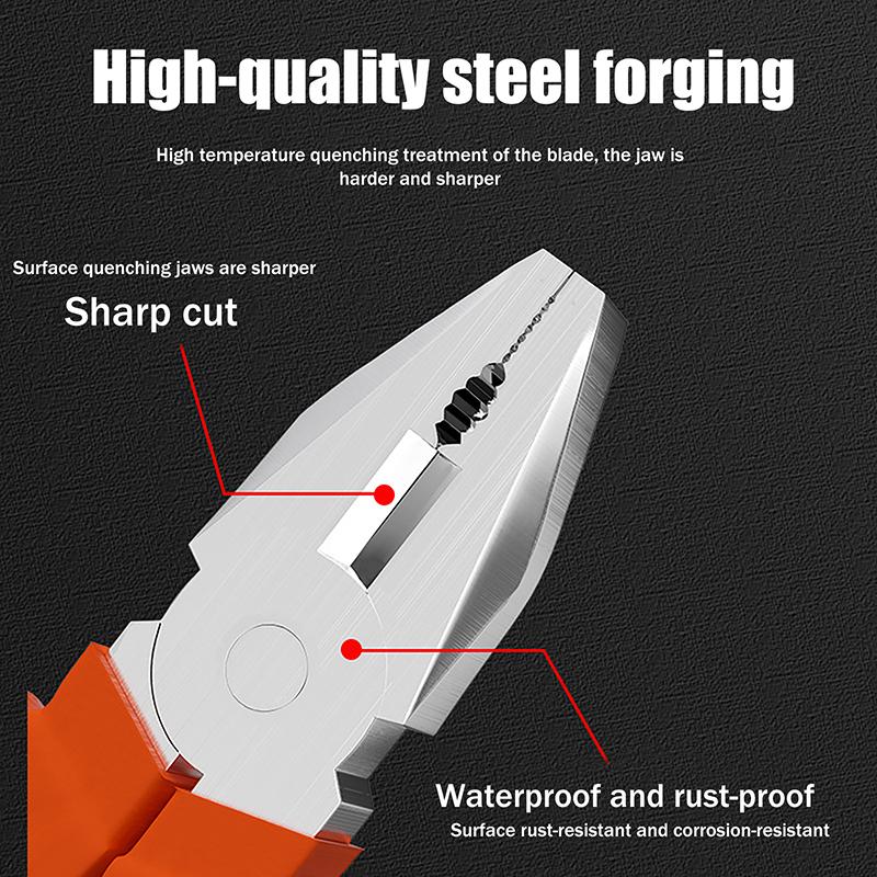 Multifunction Tool Electric Wire Pliers Large Opening Sharp For Cutting Twisting Gripping Metal Wires Heavy Duty Industrial Tool