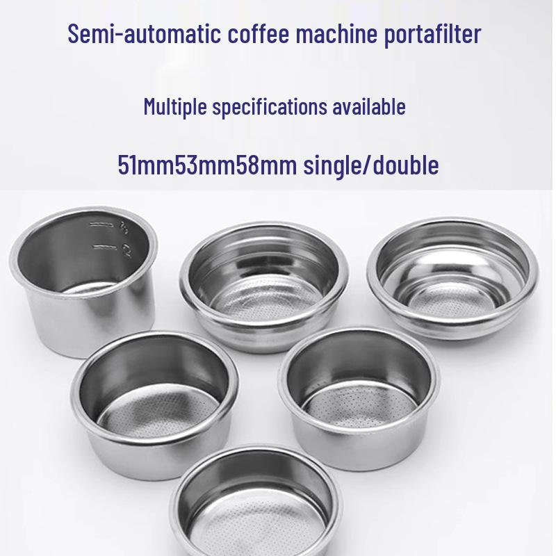 Stainless Steel Coffee Powder Bowl Filter: Single/Double 51, 58 & 53 Blind Bowl Options