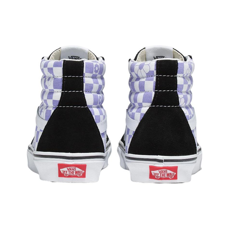 Vans Sk8-Hi Floral Check Unisex Sneakers Black Lavender VN0007NSO95