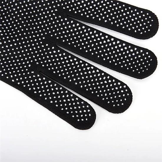 KNK Sports PVC DOTED Cotton Gloves Halp for Cricket Bating and Full Grriping In Bat Hand He Is Incris for Bating (Black)