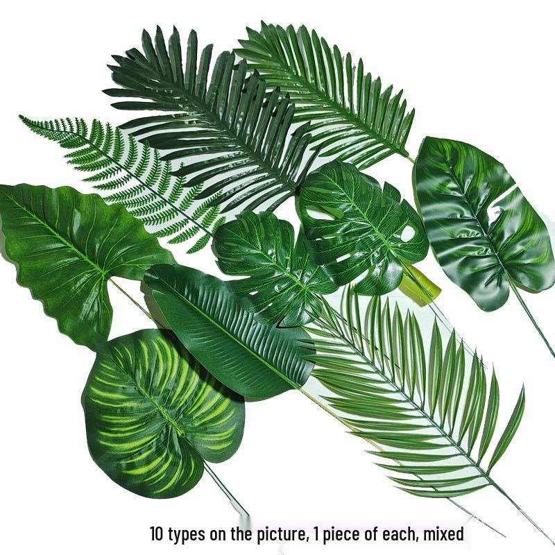 Konstgjorda Monstera- och Arecapalmblad för Bröllops- och Skogstema-Dekorationer