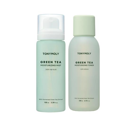 Увлажняющая линия для ухода за кожей с зеленым чаем TONYMOLY (ТОНЕР, ЛОСЬОН, СЫВОРОТКА, КРЕМ, МИСТ) (16 вариантов) #Toner 200ml + Mist 100ml