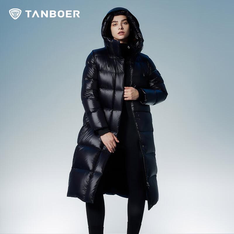 

Tanboer Women s Hooded Mid-Length Goose Down Puffer Coat 550886D XL