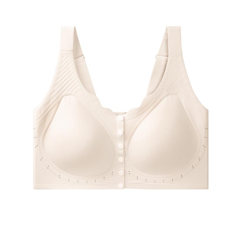

Нижнее белье больших размеров Европейский и американский бюстгальтер для кормления с застежкой спереди Тонкий бюстгальтер с большой чашкой 6XL/48/110CDEF бежевый
