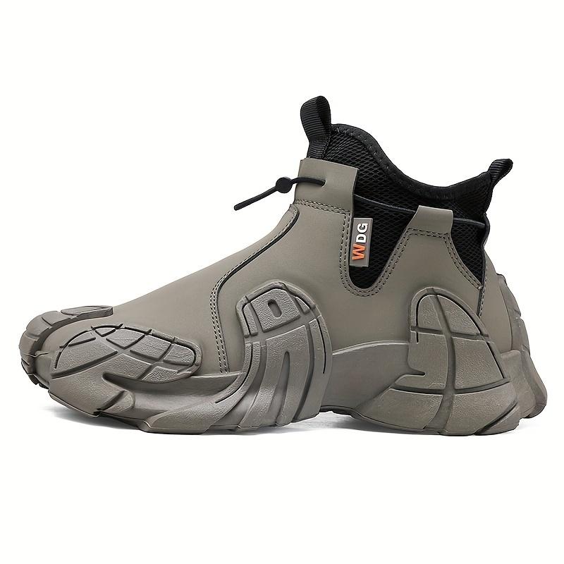 

Fashionable and Versatile High Top Men s Shoes, New Autumn Anti Slip and Waterproof Side Zipper Work Sports Shoes 45