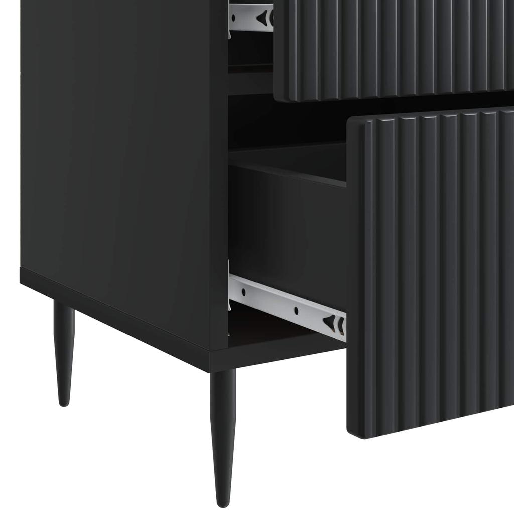 Nightstand Black 43 x 34.5 x 47.5 cm Particleboard