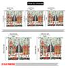 2pcs 2D Flat Printing Merry Christmas Party Curtains Santa Claus Snow Scenery Versatile Polyester Fabric Without Electricity