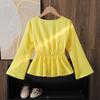Girls' Tops Children's Clothing Autumn New Fashionable Bow Casual Long Sleeve Tops