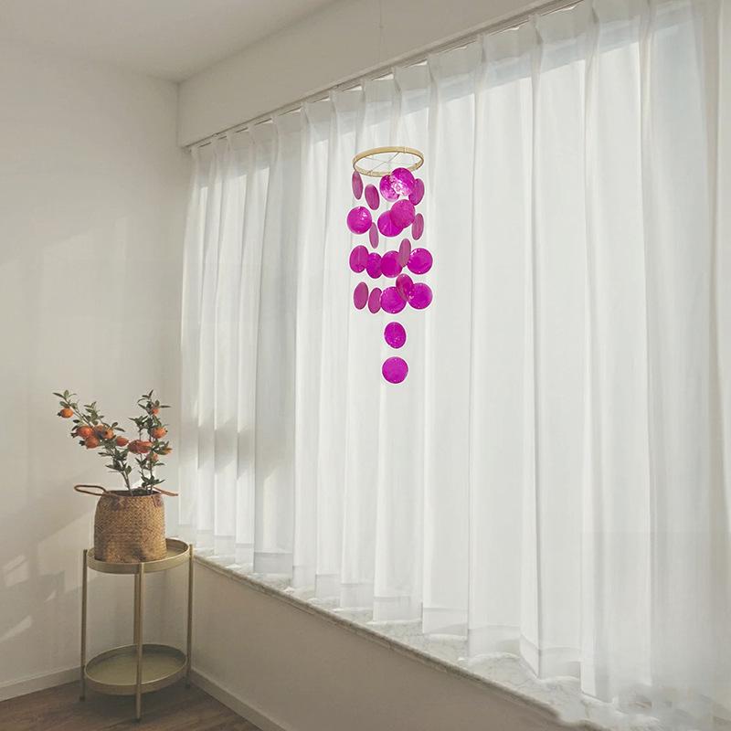 Dzwonki wietrzne w stylu INS z naturalnej muszli – dekoracja pokoju dziecięcego i sypialni, mała zawieszka, rekwizyt do fotografii, prezent urodzinowy.