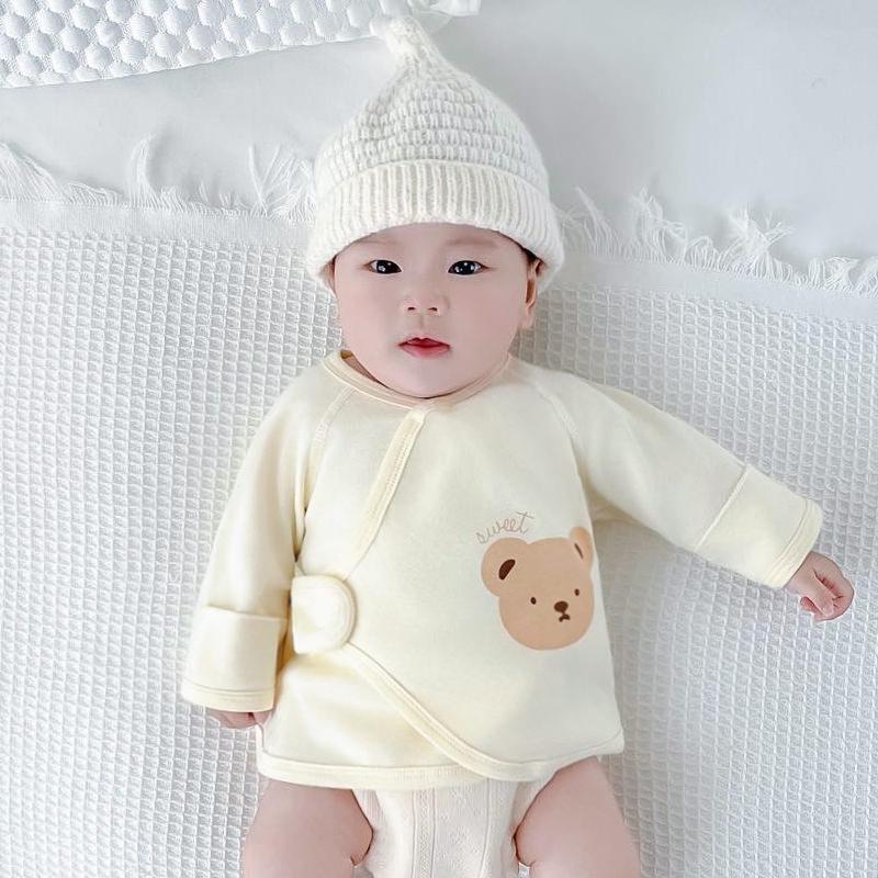 

Топ из мультяшного хлопка без косточек для новорожденных - Всесезонный с защитой для рук в стиле монаха 52 cm