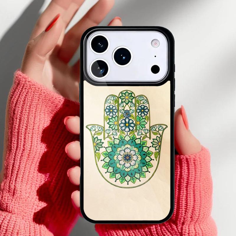 Hamsa Hand of Fatima Phone Case for iPhone 17 16 15 14 13 Pro Max Back Cover for 12 11 Pro Coque
