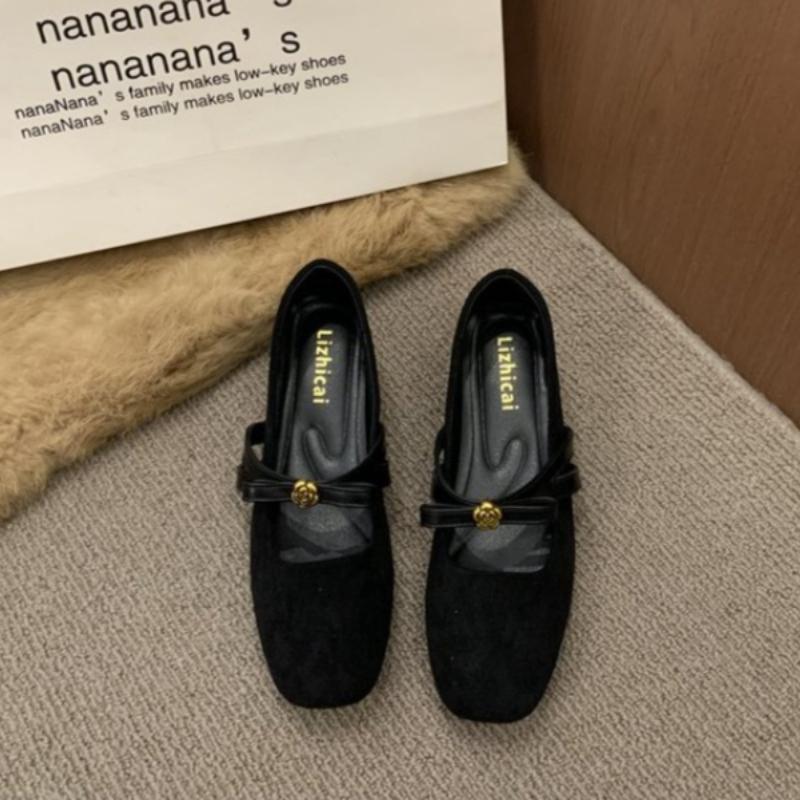 

French Style Women s Shoes Thick Bottom Single Shoes New Autumn Fashion Low Heel Casual Comfortable 35 чёрный