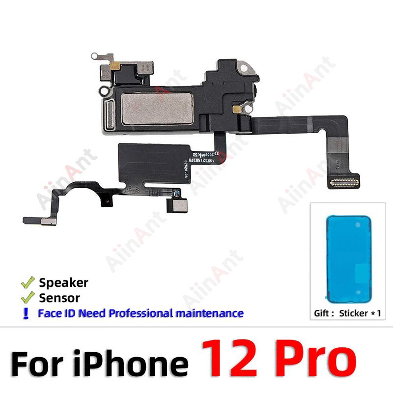 AiinAnt Phone Top Proximity Sensor Ear Earpiece Speaker Flex Cable For iPhone 11 Pro X Xr Xs Max 7 8 Plus with Sticker 100% OEM