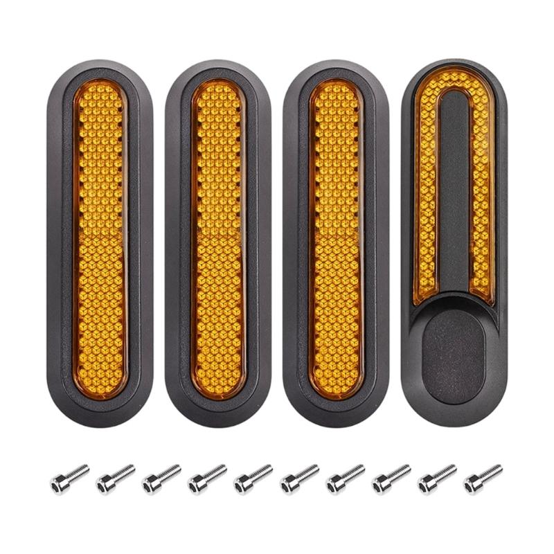 Electric Scooters Front Fork Decorative Cover Scooters Side Reflective Strap Sticker Safety Decoration Night Reflector