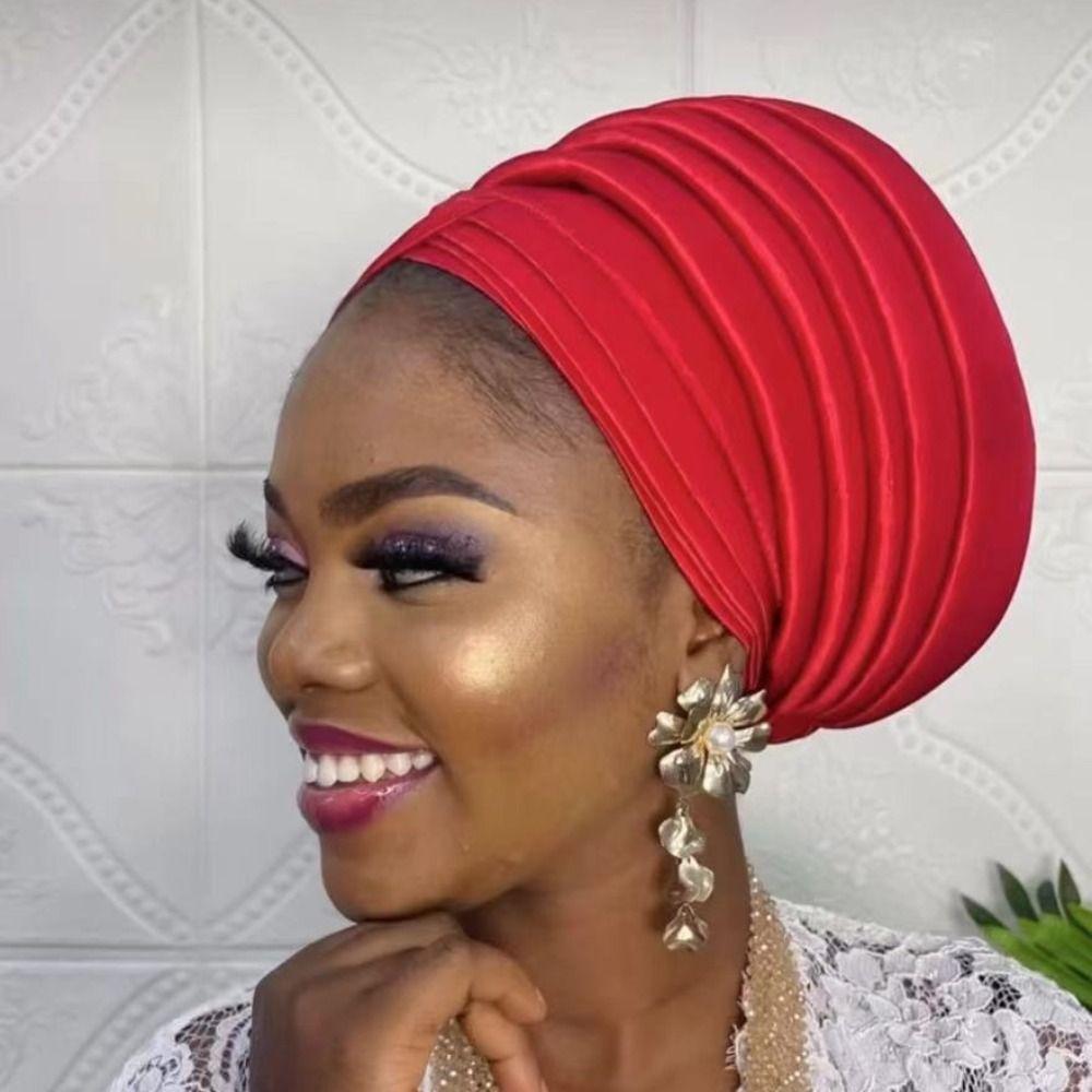 Turbante African Auto Gele Headtie Elegant Bonnet New Headcard