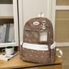 Junior High School Students Lightweight Backpack Star Printed Large Capacity Schoolbag