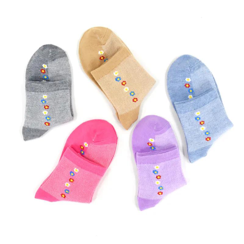 5 Pairs of Socks for Women In Summer Thin Mesh Breathable Sweat Absorbing Non Slip Simple Sports Tube