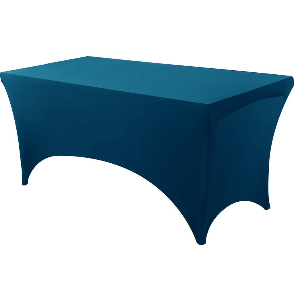 Spandex Tablecloth Tight Fitted Washable and Wrinkle Resistant Stretch Rectangular Patio Event Wedding Parties Table Cover