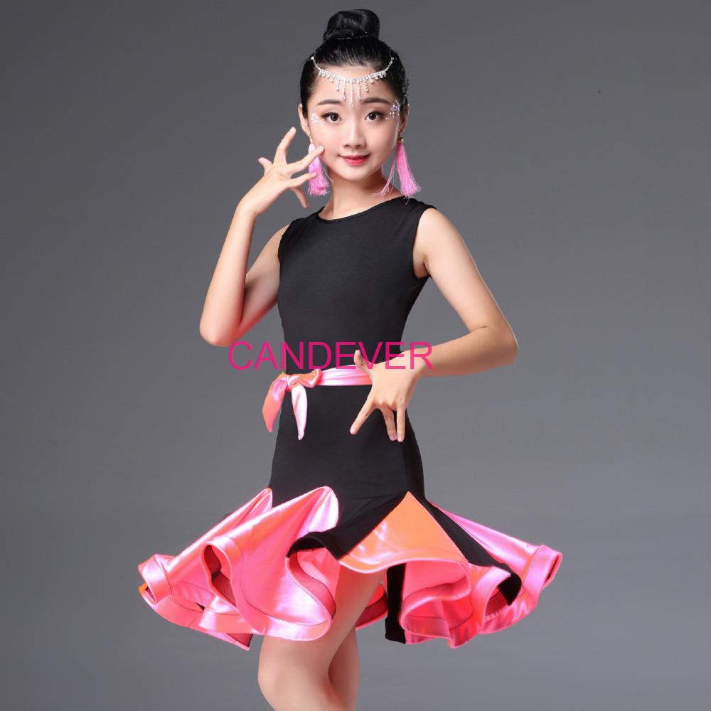 

Сукня для бальних танців, латини з квітковими воланами для дівчаток, для змагань, для дівчинки, дитини, дитини, спідниця для виступів, практики сальси, танго, ча-ча 140