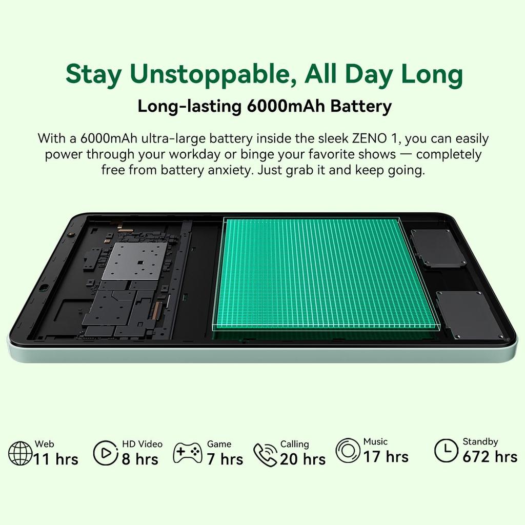 Blackview ZENO 1 8palcový HD displej AI Tablet Android 15 4/6GB RAM 64/256GB ROM 6000mAh motor 0820 Tablet