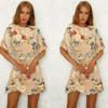 Stylish Womens Mini Ladies Dress Floral Print Ruffle V Summer Beach Sundress For Every Occasion