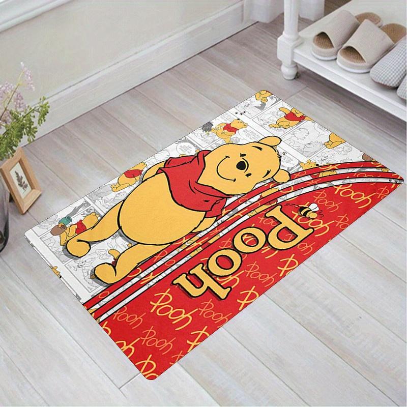 

1pc Happy Winnie The Pooh Rug Anti Slip, Non Shedding, Ideal for Living, Bedroom & Laundry Handcrafted Home Decor 60cm by 90cm
