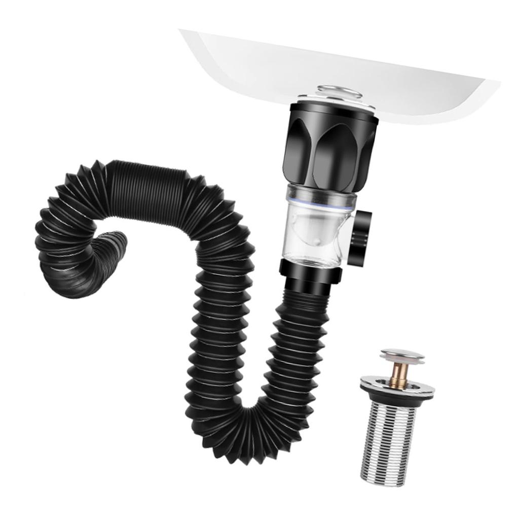Sink Drain Pipe Expandable Flexible Odorless Leakage Proof Universal Basin Drainage Pipe for Bathroom Kitchen