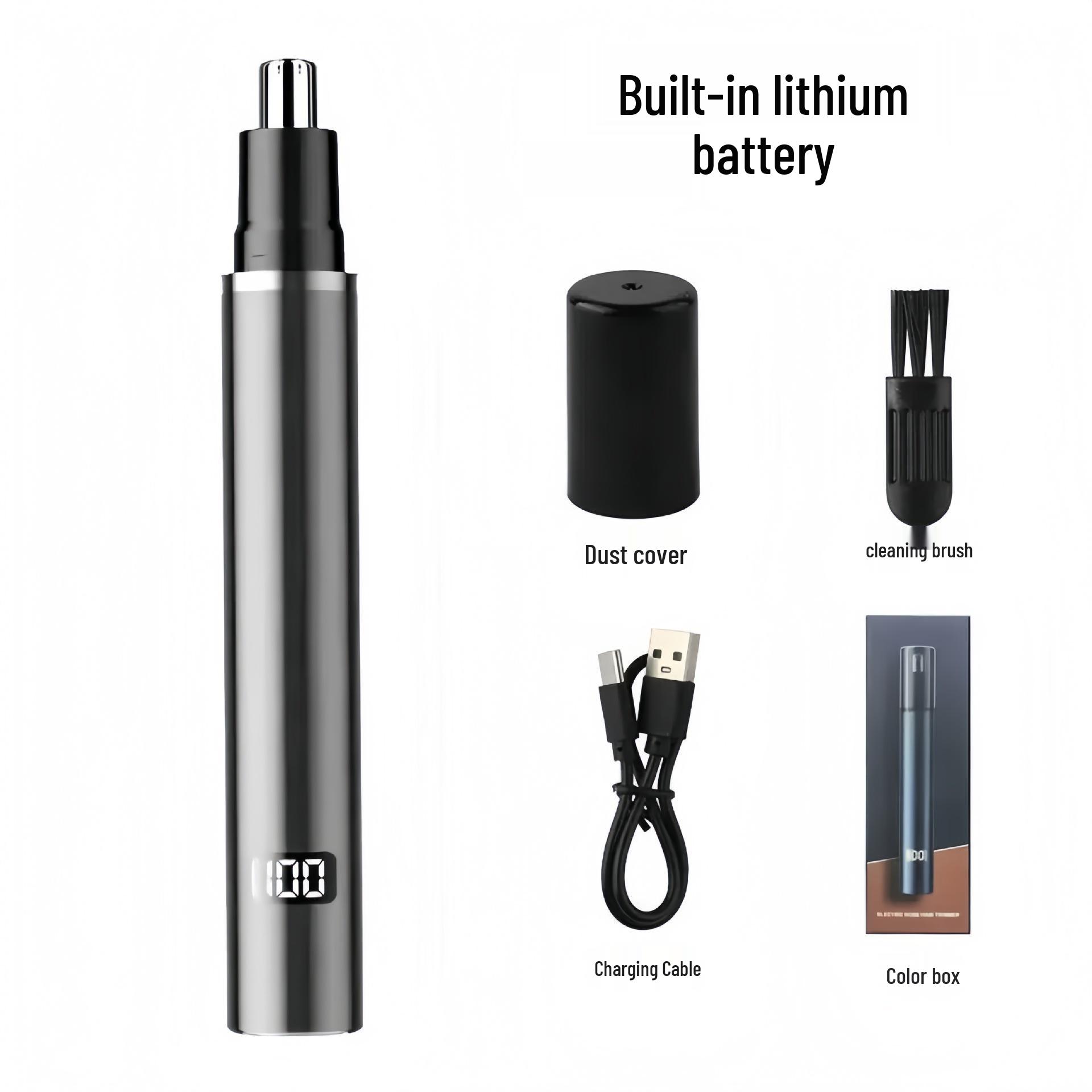 Rechargeable Men s Electric Nose Hair Trimmer & Cleaner