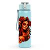 1PC Woman Head Color Art Portrait Print 750ml Color Plastic Sports Water Bottle Leakproof Flip Straw Lid Suitable for Sports Office Home Use