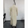 New Short Sleeve Holiday Elegant Party Dress, Women Summer Turn-Down Collar Simple Maxi Dress, Loose Patchwork Ladies Dress