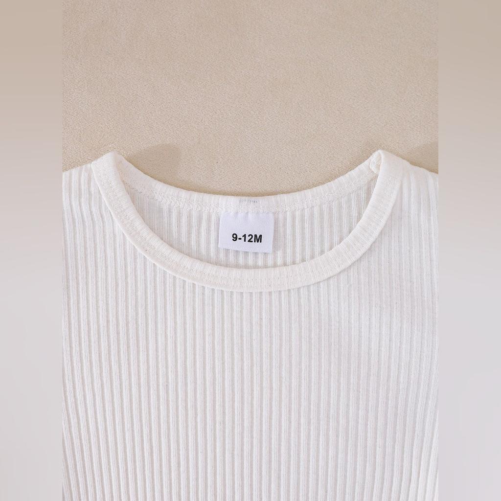 Girls' Denim Overalls Set With Cute Doll Prints, Casual Kids Outfit