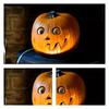 AEE4-Scary Halloween Pumpkin With Moving Eyes, Pumpkin Decorations,Halloween Artificial Pumpkins Decoration A Easy Install