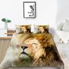 2023 Husă de pat în stil nou Costum cu model de tigru Husă de pilotă Câini Husă de pilota LionsAdolescenți Băieți Set de pat de o singură dimensiune Textile de casă cu față de pernă
