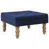 Day and Night - Day and Night Navy Blue Velvet Stool 60x60x36 Cm