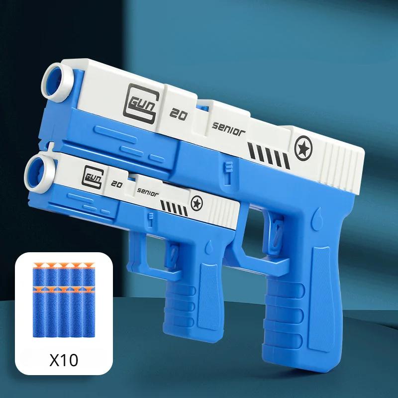 Soft Bullet Toy Gun Blaster Manual Air Gun Toy Pistol Launcher For Kids Children Outdoor Games Boys Birthday Gifts
