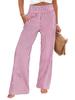 2026 European & American Women's Striped High-Waist Loose Fit Straight-Leg Trousers