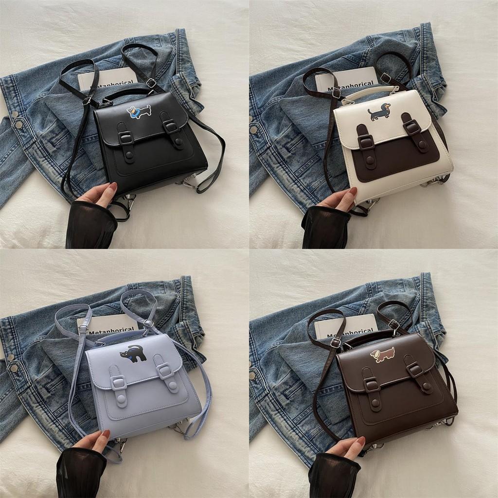 Fashionable Minimalist Backpack For College Students Stylish Unique Design 2024 Black White Blue Brown Colors