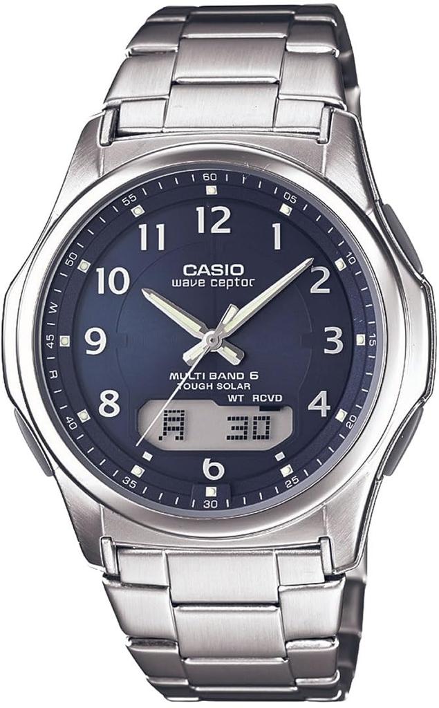 Casio WAVE CEPTOR Solar Watch with Radio Wave Compatible with 6 World Time Men's Sync, Stations, WVA-M630D-2A2JF