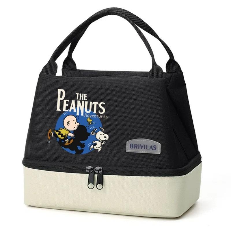 SNOOPY Renk Bloklu Yalıtımlı Öğle Yemeği Çantası Buz Paketli