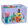 DJECO Tapani House Stacking Toy Blocks, Cubes, Nesting Building Blocks, Numbers, Bears, Animals, Ages 1 Year, 18 Months, 18 Months, 2 Years, 3 Years,