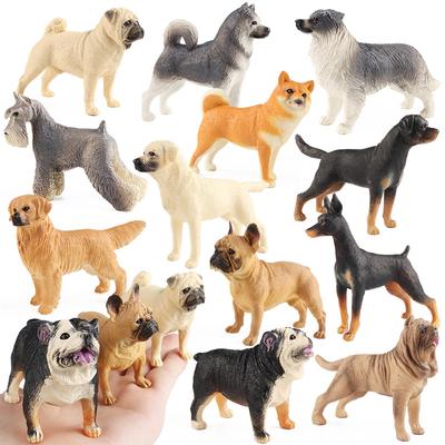 Oenux Köpek Hayvanlar Modeli Husky Pug Pomeranian Rottweiler Chihuahua Aksiyon Figürü Yavru Heykelcikler PVC Sevimli Koleksiyon Oyuncak Çocuk Hediyesi