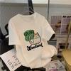 Women's Casual Short Sleeve T-Shirt Cute Cartoon Bear Print Loose Crew Neck Summer Basic Tee Top