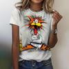 Kawaii Funny Animal Graphic Women's T Shirts Casual Oversize Short Sleeve Top Female Fashion Clothing Ladies