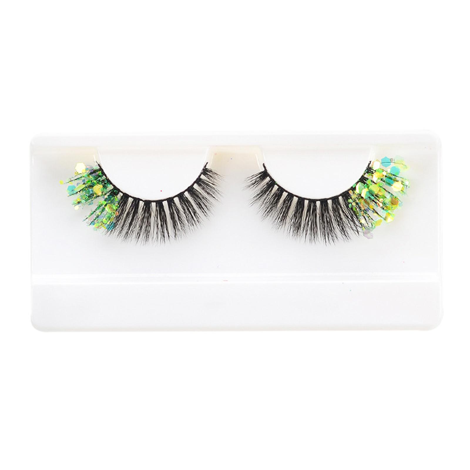 

Womens Thick Curled Remove Black Meme Long-lasting Christmas Glitter Brighter One Size зелений