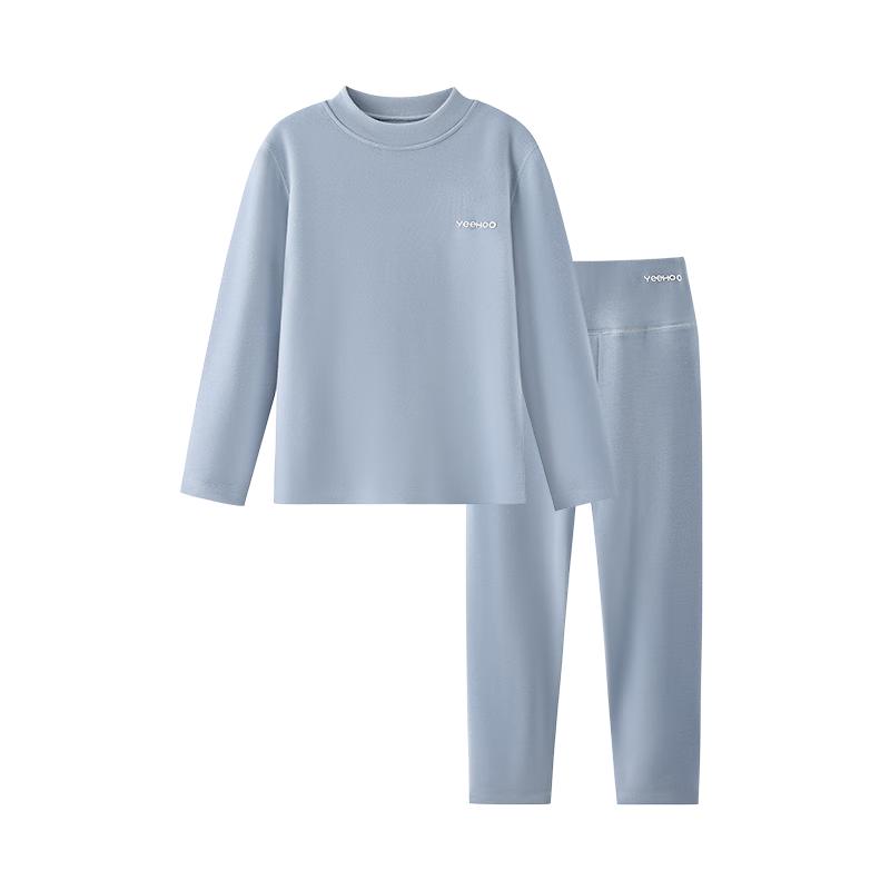 YEEHOO 7A Antibacterial High-Neck Kids  Thermal Underwear Set 130