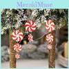 Holiday Festive Round Candy Hanging Ornaments Set For Christmas Decor Tree